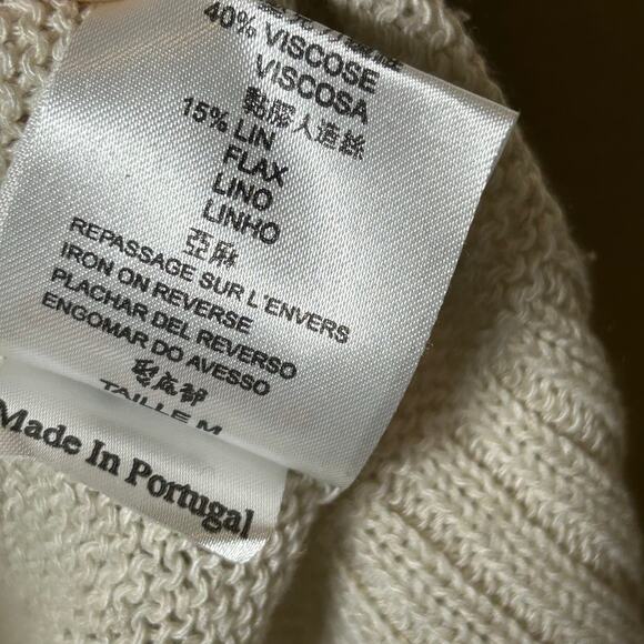 cop. copine Sweater Lagenlook Nautical 3/4 Sleeve Blue Ivory San‎ Francisco Sz M - Picture 7 of 9